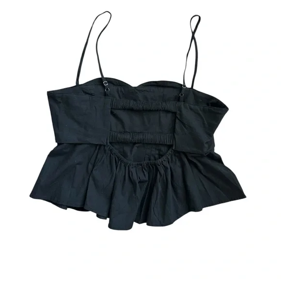 Free People One True Love Black Peplum Cami Top - Picture 3 of 5